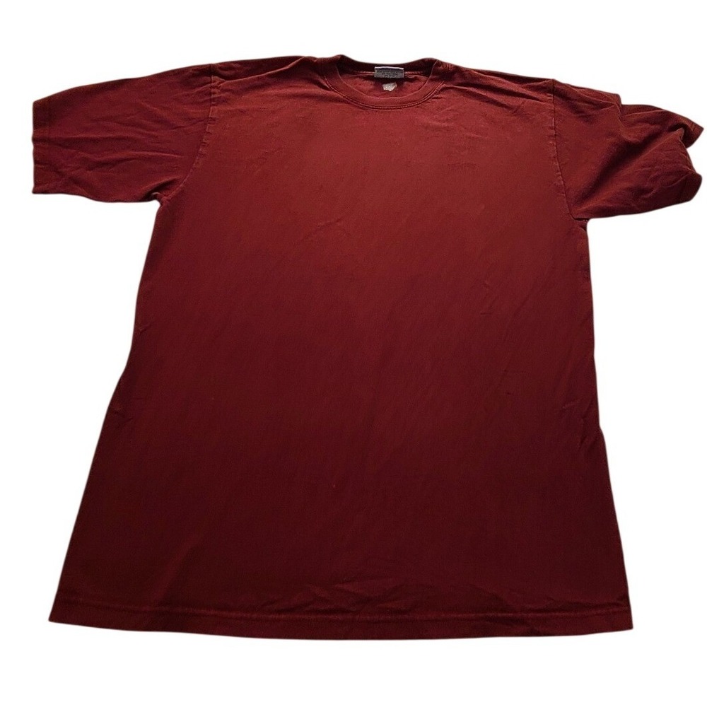 Russo Wear Heavy Duty T-Shirt Mens XL Burgundy Maroon Short Sleeve Crew Neck Tee